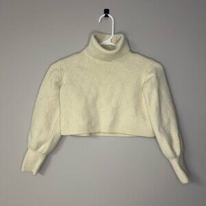 Wilfred‎ Yellow Turtleneck Merino Wool Cropped Sweater